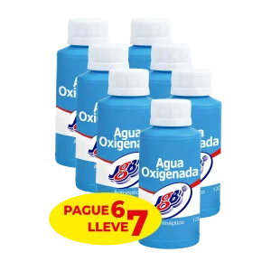 prepack agua oxigenada 120 ml pague 6 lleve 7
