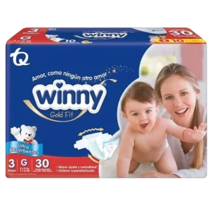 pañal winny ult gold et.3 30 und+toallas ave 10 un