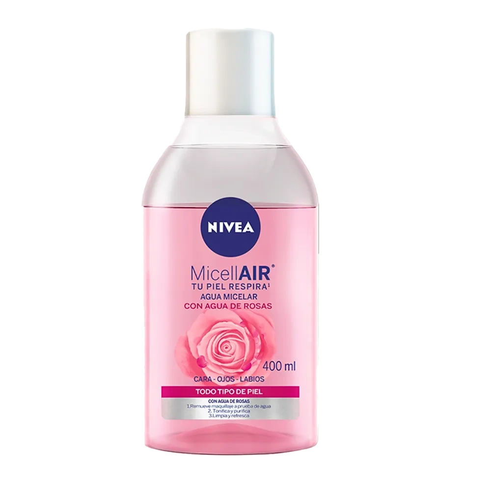 agua micelar nivea facial rosas 400ml