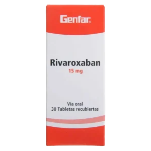 rivaroxaban 15 mg 30 tabletas gf