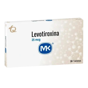 levotiroxina 25 mg 30 tabletas mk