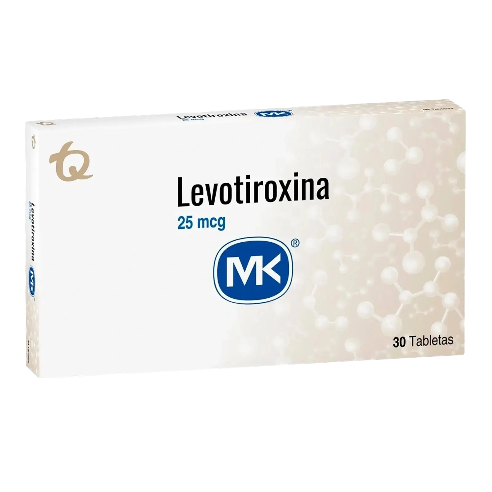 levotiroxina 25 mg 30 tabletas mk