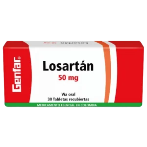 losartan 50 mg 30 tabletas gf