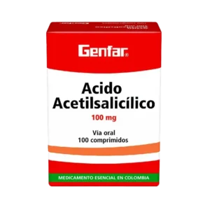 acido acetilsal 100 mg 100 tabletas gf