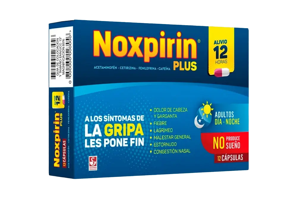 noxpirin plus 12 capsulas