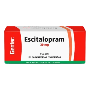 escitalopram 20 mg 30 comprimidos gf