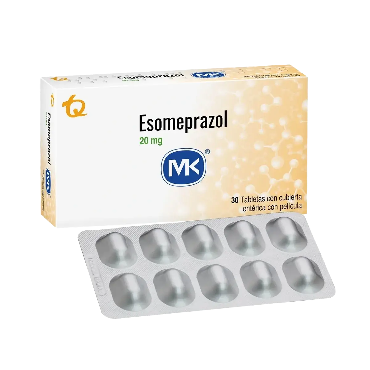esomeprazol 20 mg 30 tabletas mk