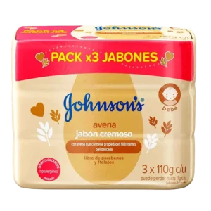 jabon jj baby avena 110gr 3 und