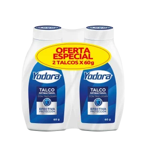 talco yodora 60 gr 2 und p.e