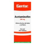 acetaminofen 500 mg 100 tabletas gf