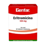 eritromicina 500 mg 50 tabletas gf