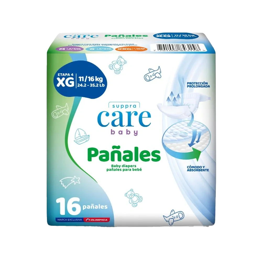 12737_PAN.SUPPRA_CARE_XG_16_UND_.webp pañal suppra care xg 16 und - Imagen 1