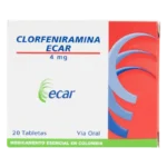 clorfeniramina 4 mg 20 tabletas ec