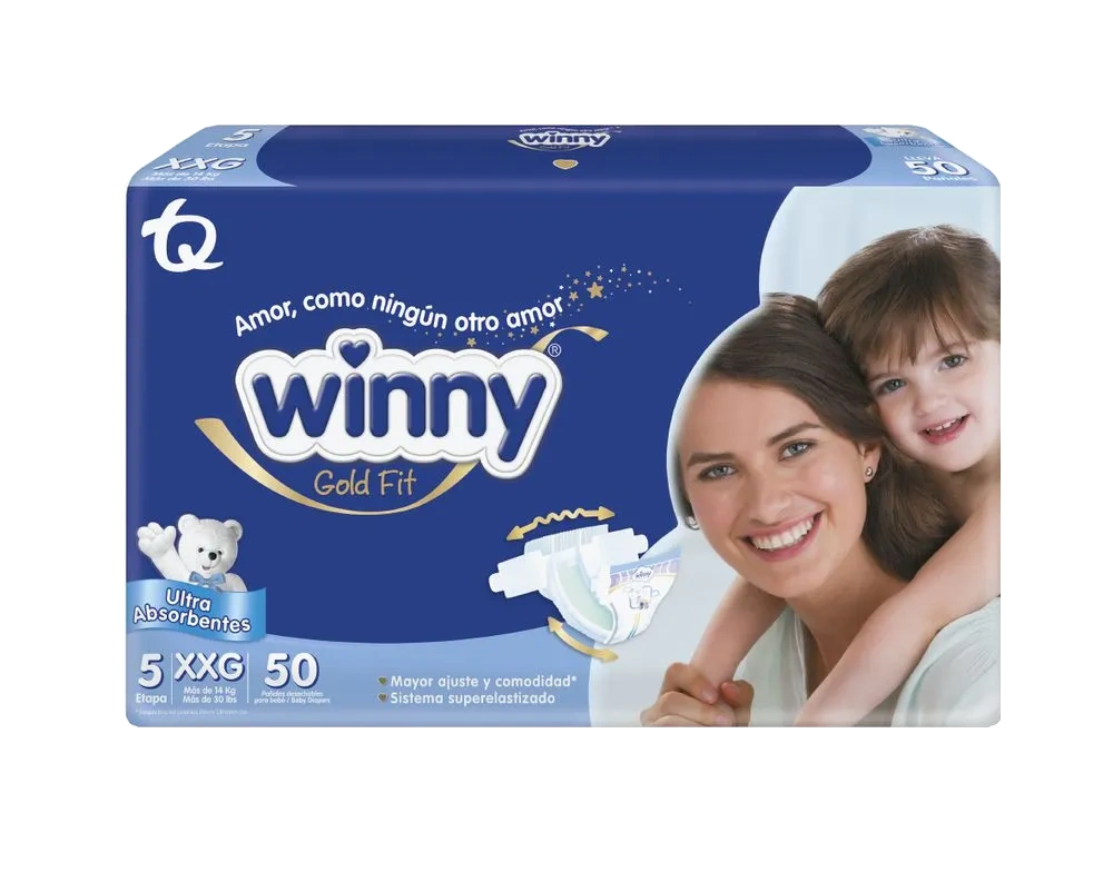 pañal winny ult gold et.5 50 und