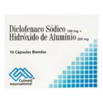 diclofenaco+hidrox 100 mg 10 tabletas pc