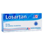 losartan pot 50 mg 30 tabletas ag