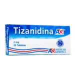 tizanidina 2 mg 20 tabletas ag