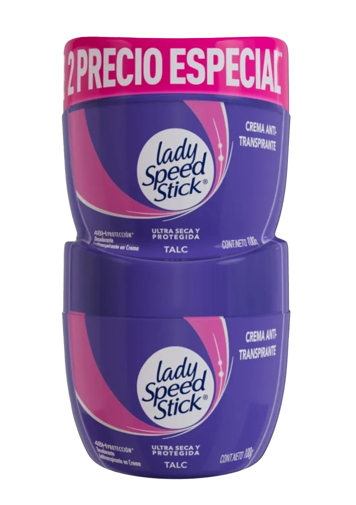 desodorante lady ss talc cre 100 gr 2 und m - Imagen 1