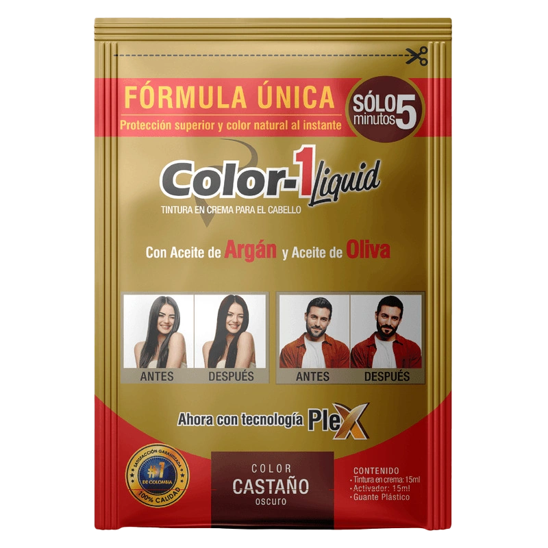 tinte liq color-1 cast/oscuro 15 ml +acti. - Imagen 1