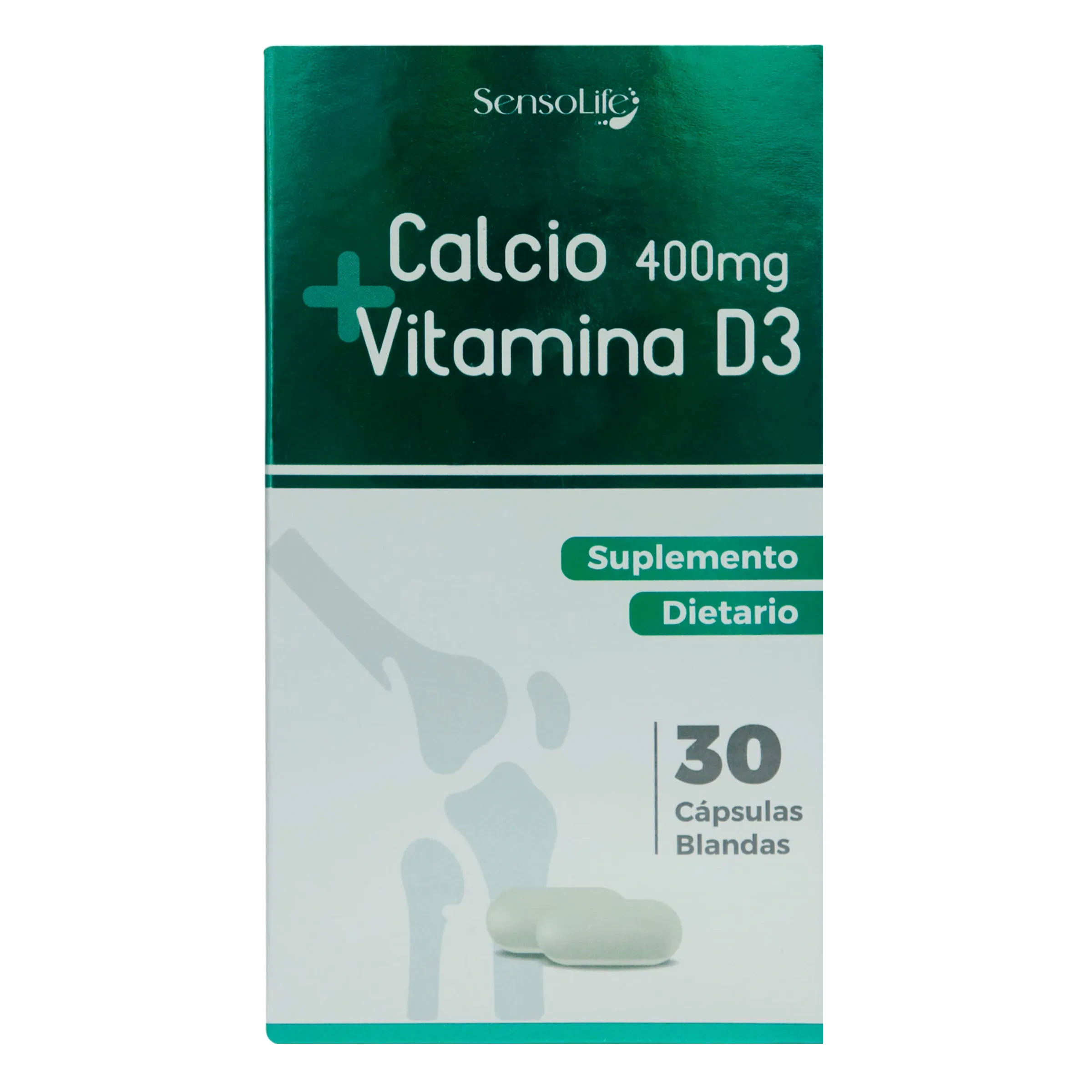 calcio 400 mg + vitamina d3 100 ui caja x 30 - Imagen 1