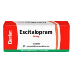 escitalopram 20 mg 30 comprimidos gf