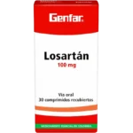 losartan 100 mg 30 tabletas gf