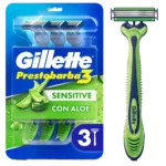 maquina prestobarba gillette sensitive 3 unid