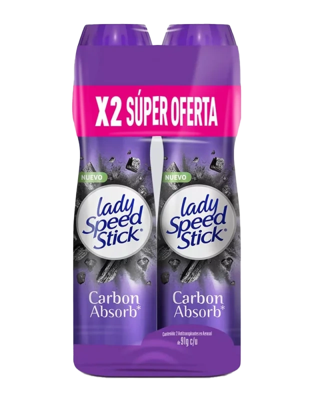 desodorante lady s.s. carbon absorb spr 91 gr 2 und - Imagen 1