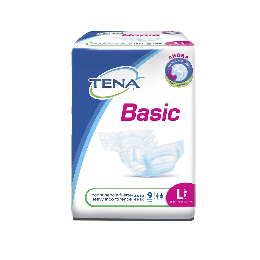 pañal tena basic gde.tipo tela 9 und - Imagen 1