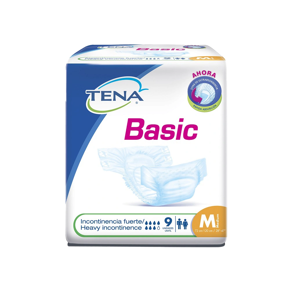 pañal tena basic med.tipo tela 9 und - Imagen 1