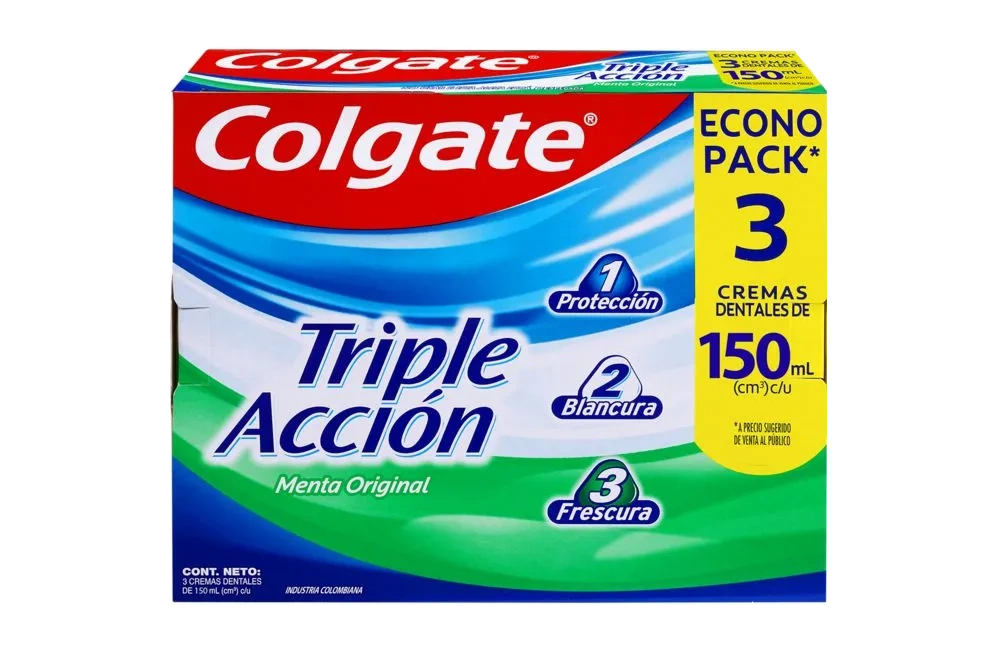 crema dent colgate t/a 150 ml 3 und eco/pac - Imagen 1