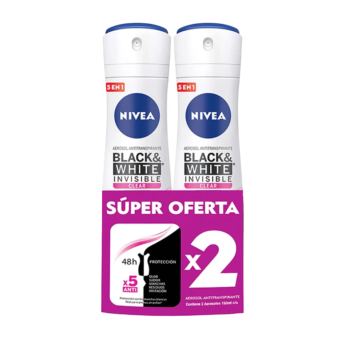 50686_DTE.NIVEA_SPR.BLA_.WHI_.H.150_ML_2_UN.S.OF_.webp desodorante nivea spr.bla.whi.h.150 ml 2 un.s.of - Imagen 1