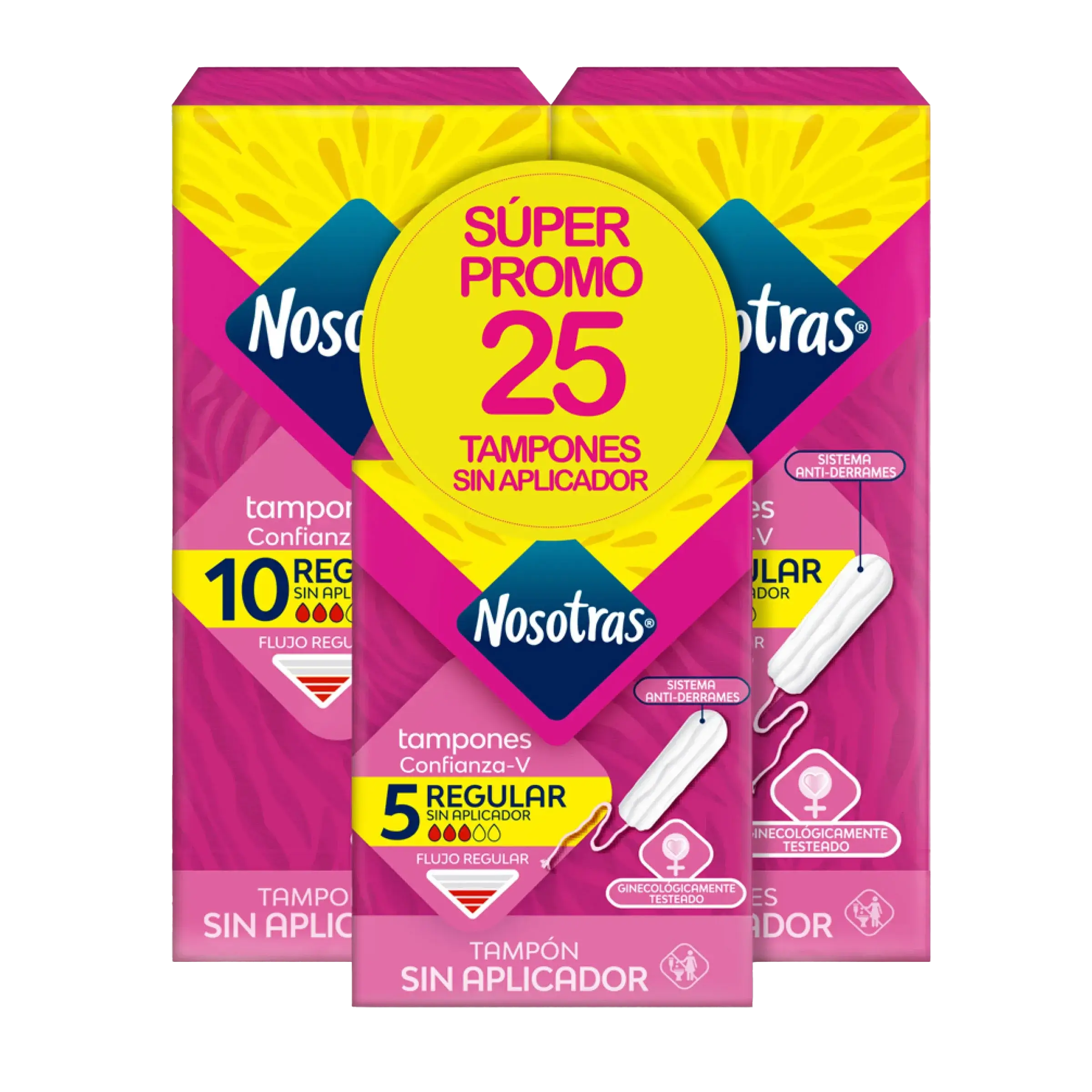 tampon nosotras dig.reg.10 un 2 pqte+mini 5 p.e - Imagen 1