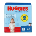 pañal huggies tri.protec et.4 xg 20 und