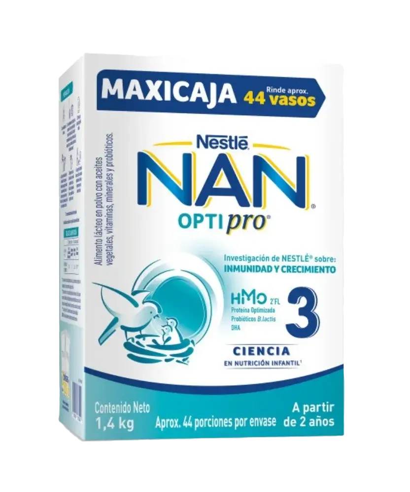 leche nan optipro hmo 3 1.4 kg - Imagen 1