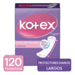 protector kotex diarios largos 120 und