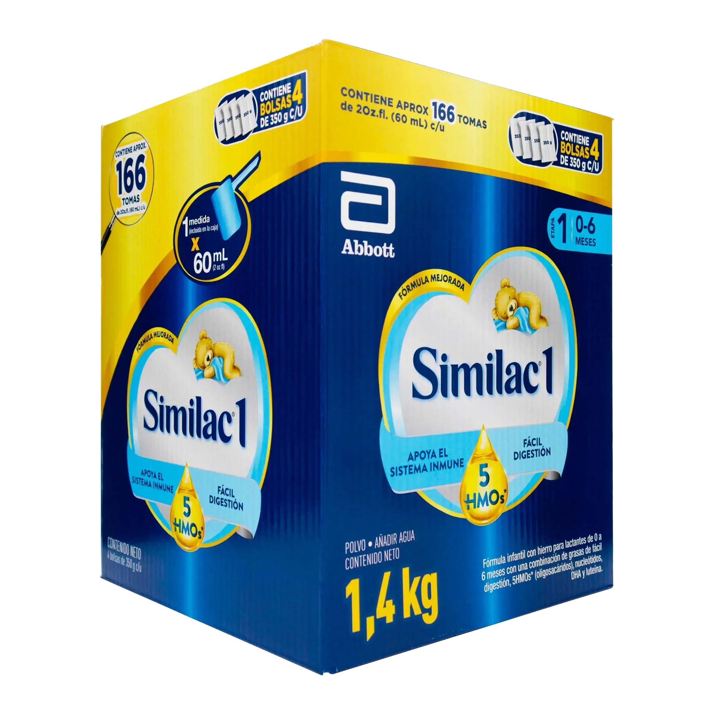 leche similac 1 5hmos caja 1400 gr (4bol 350g) - Imagen 1