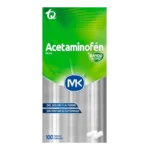 acetaminofen 500 mg 100 tabletas mk
