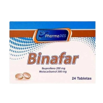 BINAFAR 200 MG (METOCARB+IBUPROF) 24 TABLETAS
