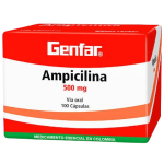AMPICILINA 500 MG 100 CAPSULAS GF